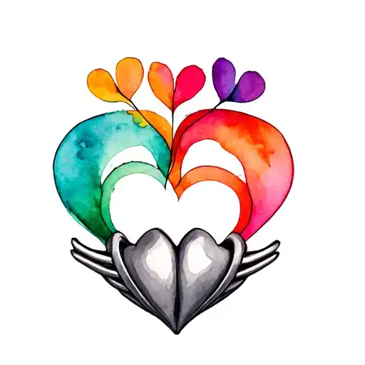 Ireland Claddagh Symbol Intertwined Hearts