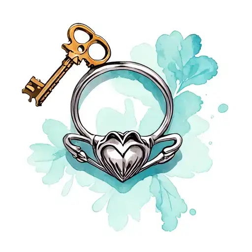 Ireland Claddagh Ring And A Key