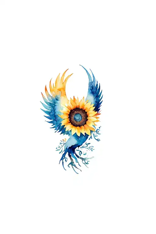 Sunflower And Phoesnix Rising Phoenix