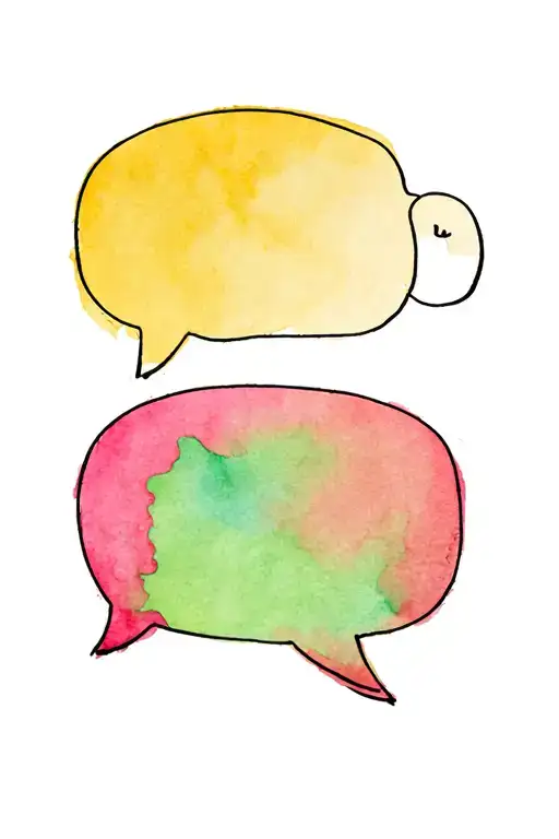 Conversation Bubble With Scribble