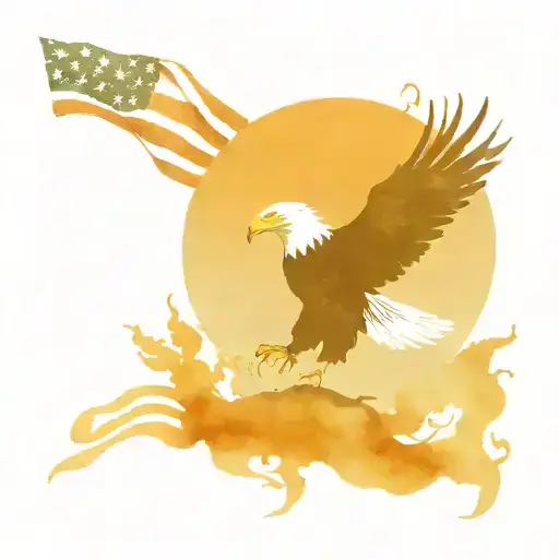 Eagle Roots And Flag Waving