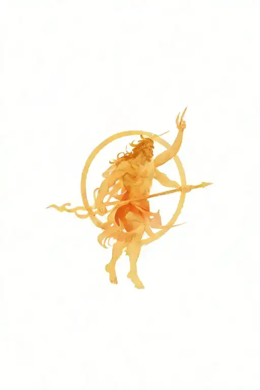 Zeus Fighting Aries With Other Gods In The Background