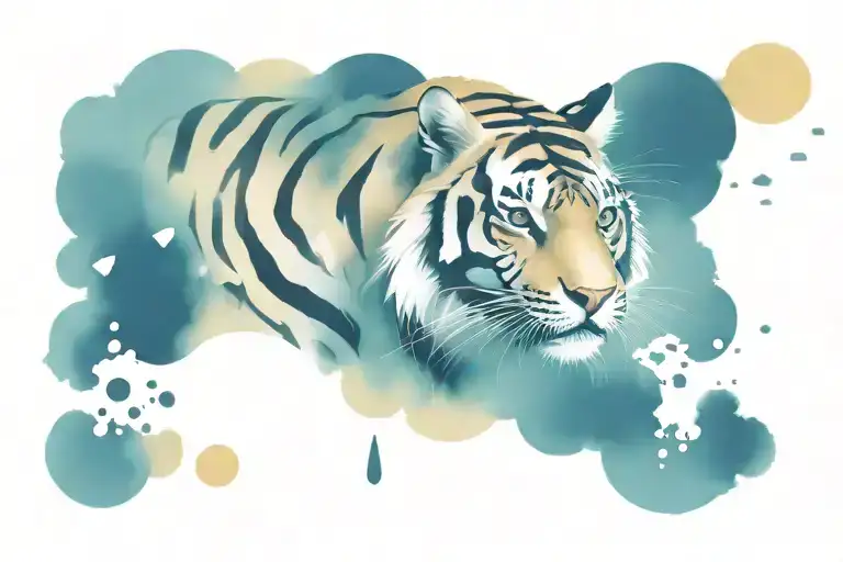 Tiger And Rain Clouds