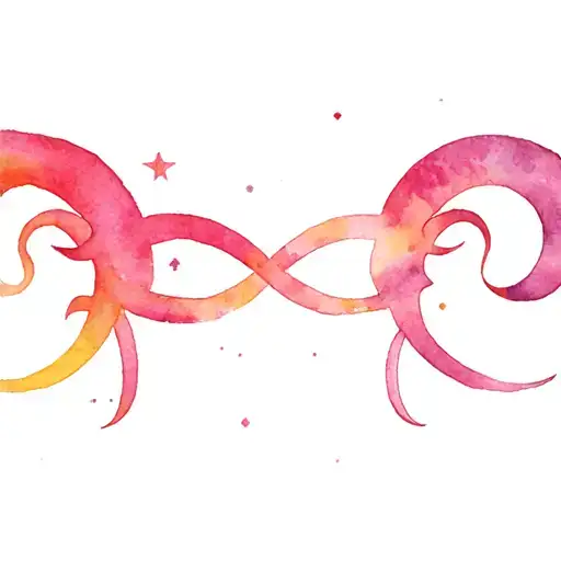Aries And Sagitarious Zodiac Signs Intertwined
