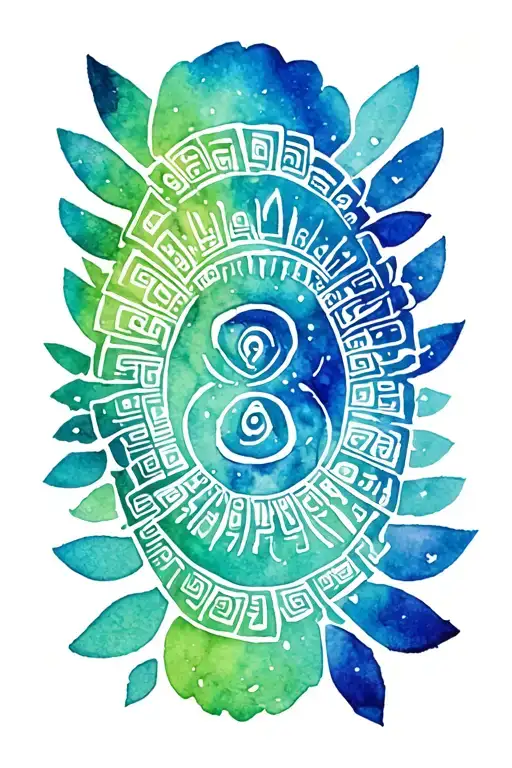 Mayan Patterns With Colour