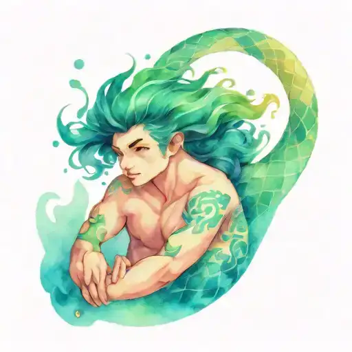 A Male Clean-cut Merman