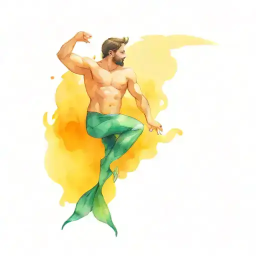 A Male Clean-cut Merman