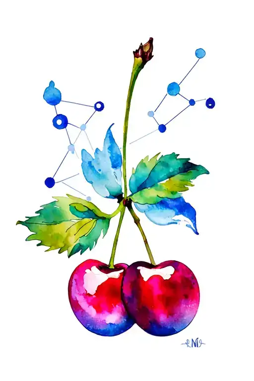 Constellation Aquarius Cherry Flower