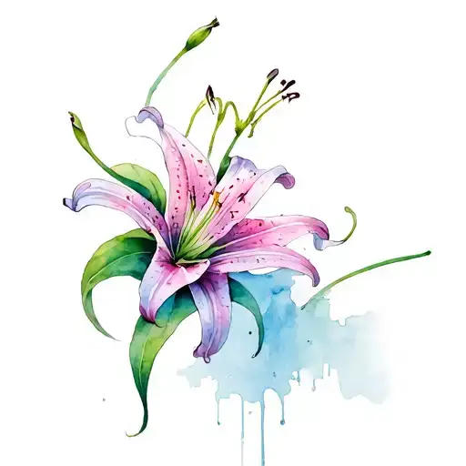 Spider Lily Front And Side Shoulder