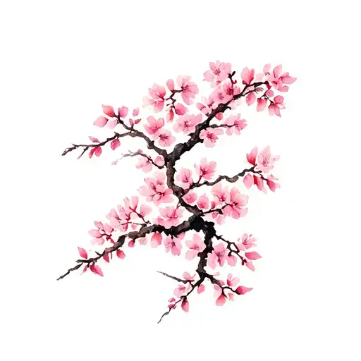 Cherry Blossom Tree Branch Wrapped