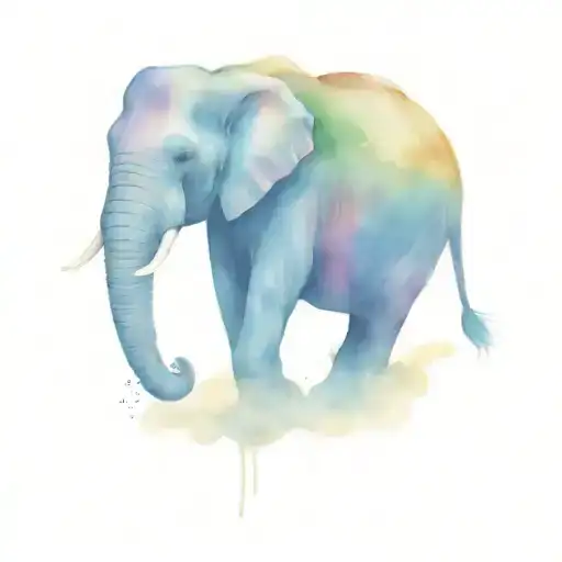 Elephant Walking Along