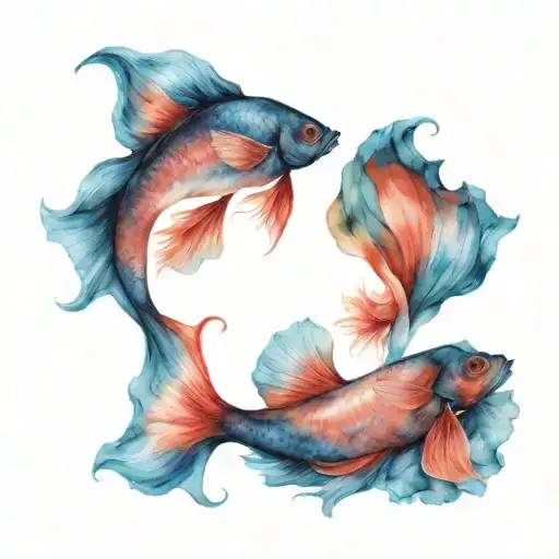 Two Dark Blue Beta Fish