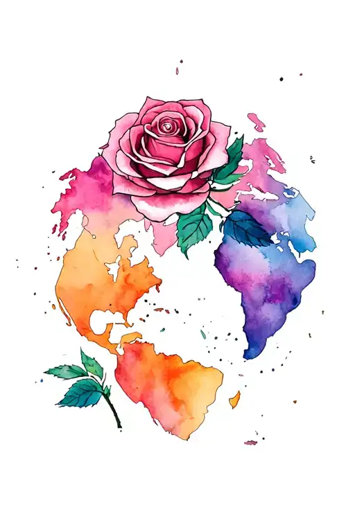 Rose Of The Winds On A Mapmonde