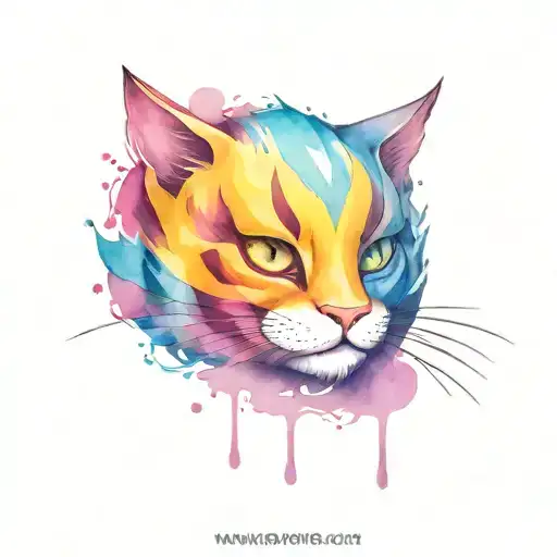 Punk-inspired Alice In Wonderland Tattoo Featuring A Rebellious Cheshire Cat