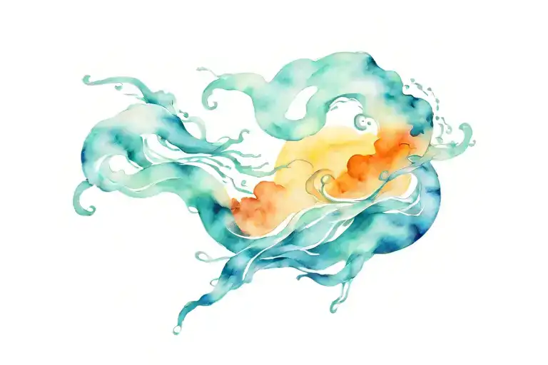 Ocean Storm With Hope Symbol