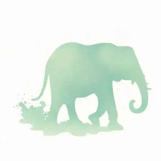 Elephant Walking Splash