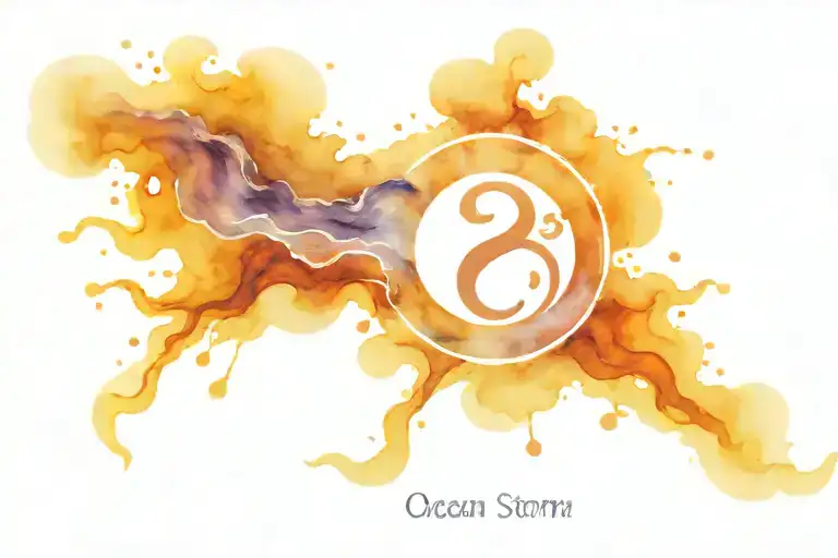 Ocean Storm With Hope Symbol