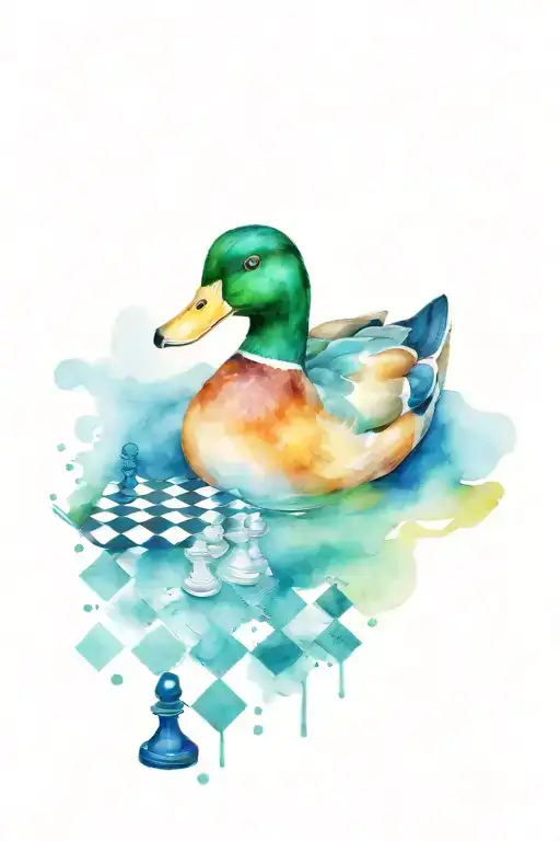 A Duck Playing Chess