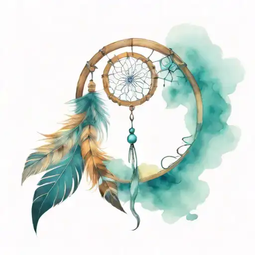 Crescent Moon Dream Catcher Eye Symbol Integrated