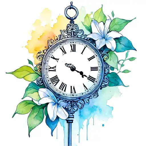 Lillies Clock Key