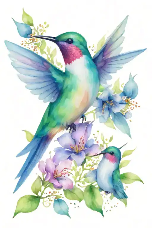 Hummingbird With Children