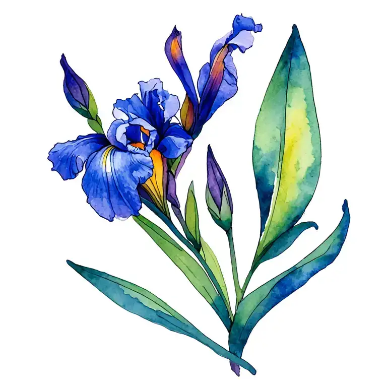 Iris Flower And Hippi