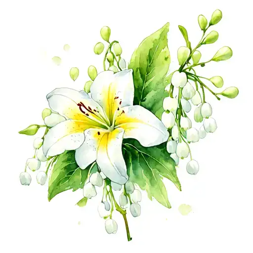 Hawthorn And Lily Of The Valley