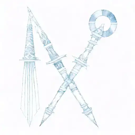 A Pair Of Egyptian Spears