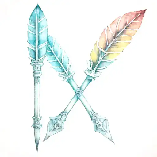 A Pair Of Egyptian Spears