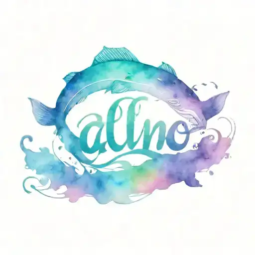 Name Tattoo With Fishing