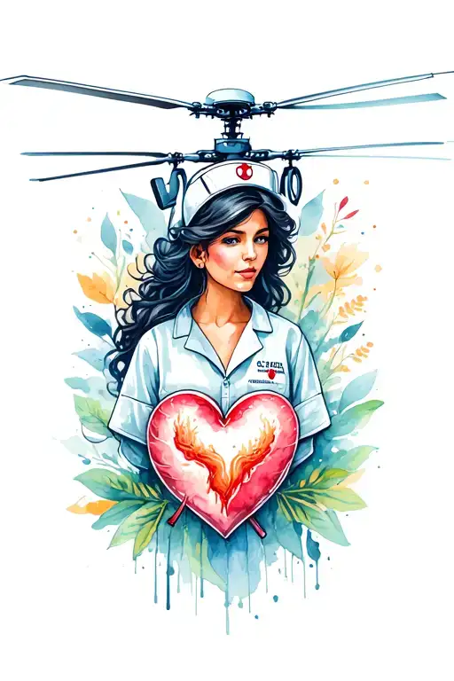 Helicopter Nurse Symbolizing Healing