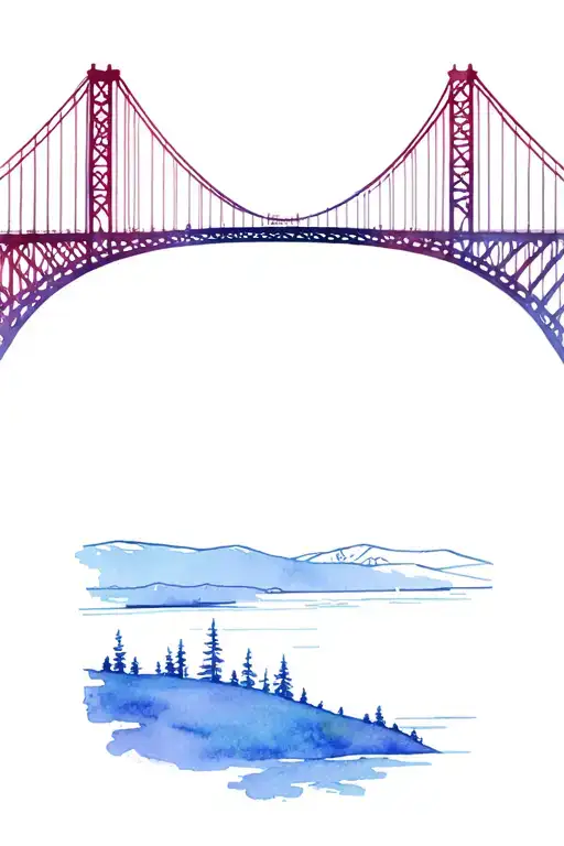Royal Gorge Bridge Colorado Simple Outline Feminine