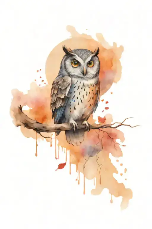 Owl With A Total Eclipse For One Eye