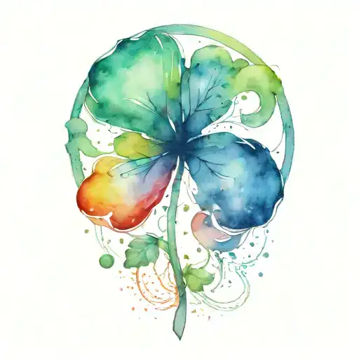 A Karmic Knot Against The Silhouette Of A Four-leaf Clover