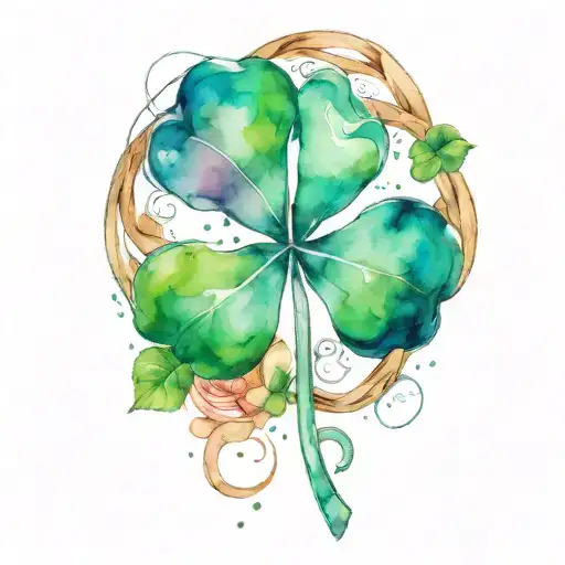 A Karmic Knot Design Incorporating Elements Four-leaf Clover