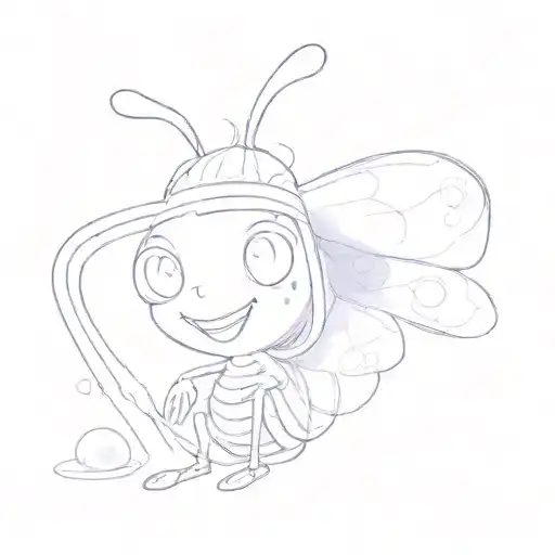 A Cartoon Character And A Bug