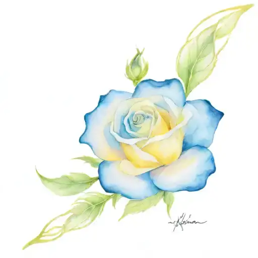 Abina Written Underneath Rose