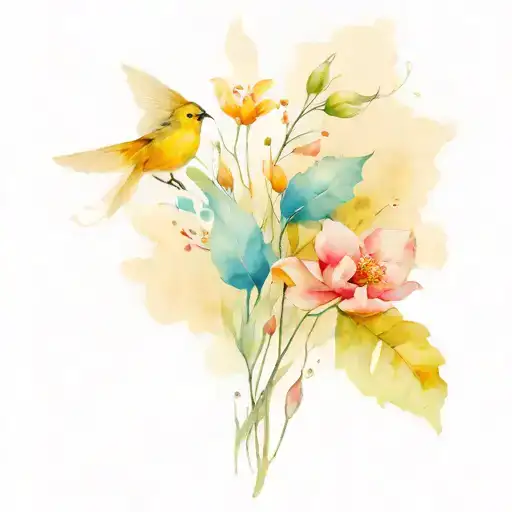 Colorful Sleeve Nature Motif