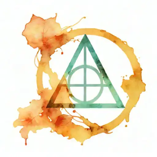 Minimalistic Symbol Of The Deathly Hallows Symbol