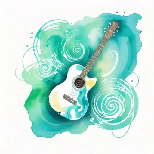 Guitar Going Into A Spiral Pattern