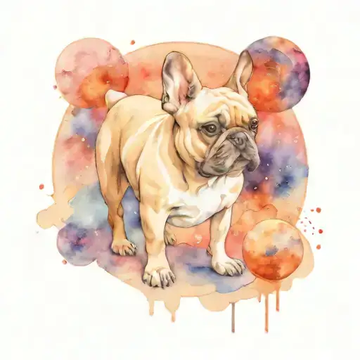 French Bulldog On A Planet