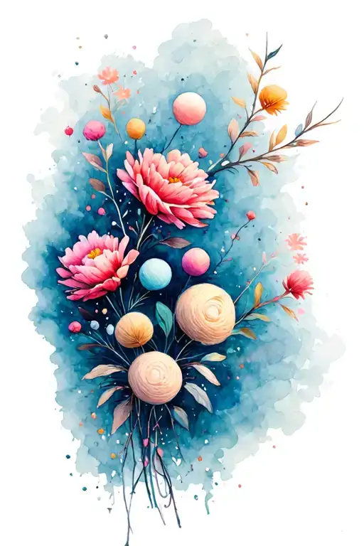 Cerf Cerf Fish Flowers Woolen Balls