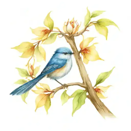 Blue Fairy Wren Tree Of Life