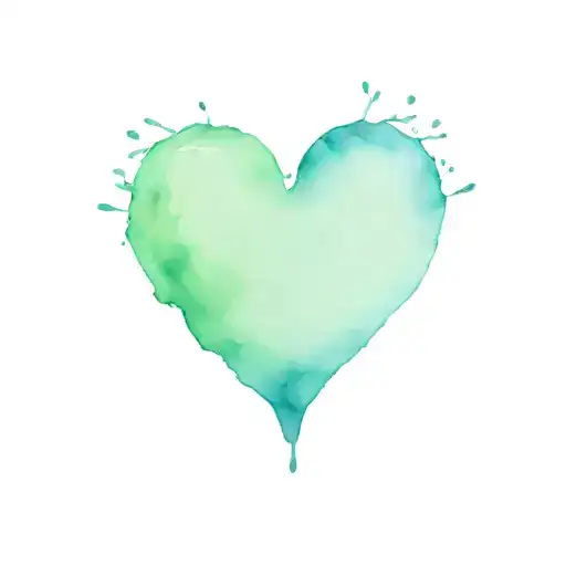 Broken Glass Heart Shape With Number 19 Incorporated