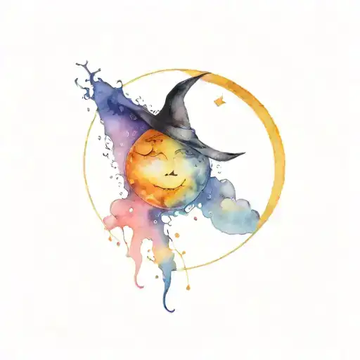Witchy Stuff Cute Moon