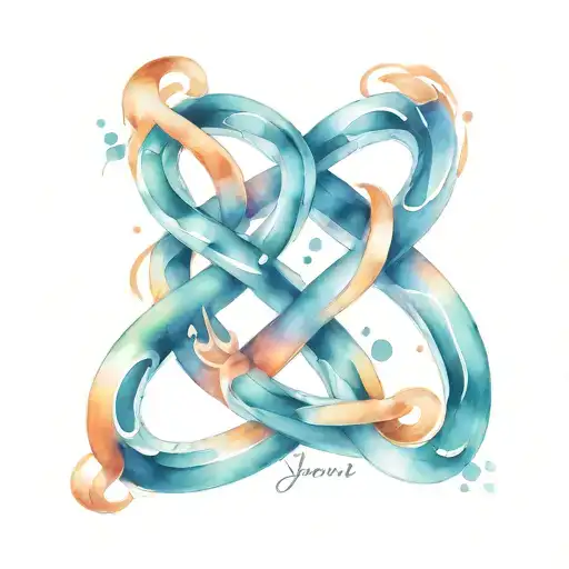 Simple Slim Pretzel Design Incorporating Symbol For Perfect