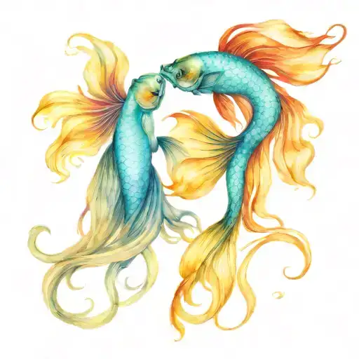 Yin Yang Siamese Fighting Fish Transforming