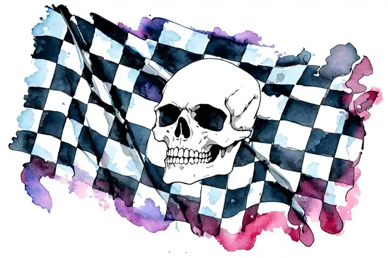 Skull Checkered Flag Inside