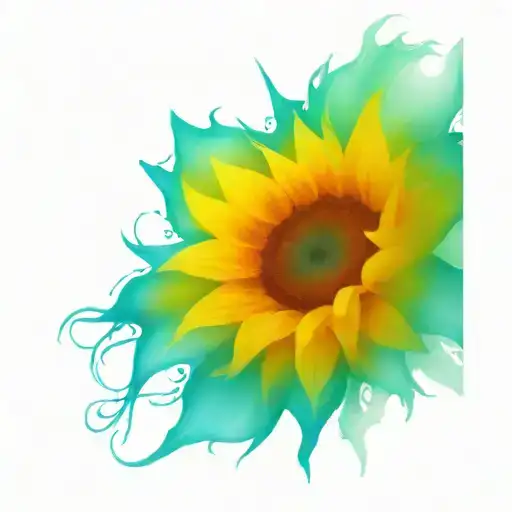 Half Human Heart And Half Sunflower Incorporated