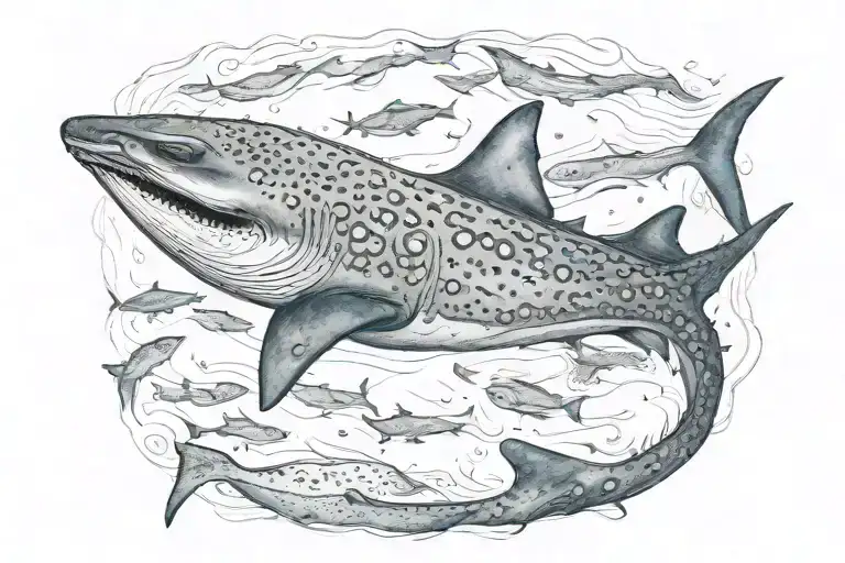 Whale Shark Print Realistic